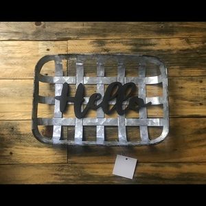 Farmhouse rustic hello tobacco basket decor